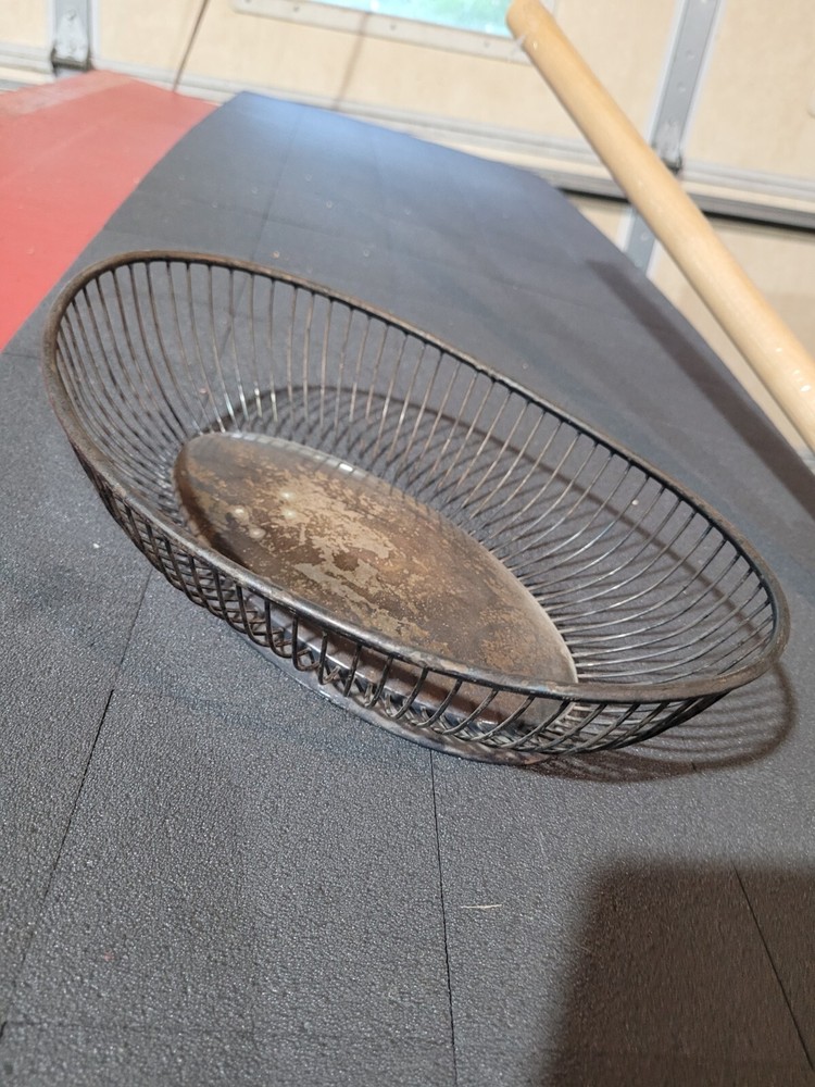 Antique Silver Display Bowl Oval