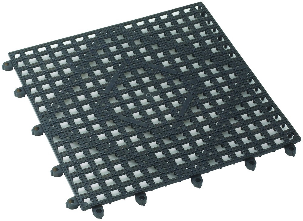 Bar Mat, Interlocking, 12" x 12", Dark Smoke (12 Each)