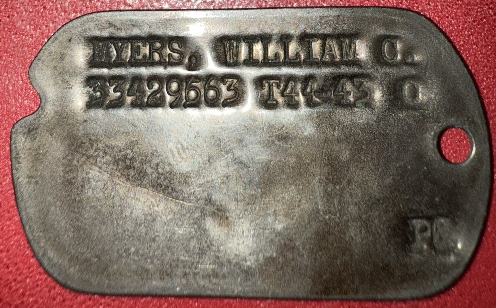 WW2 260th Engineer Combat Battalion 1284th Engineer Battalion Dog Tag To Myers 1