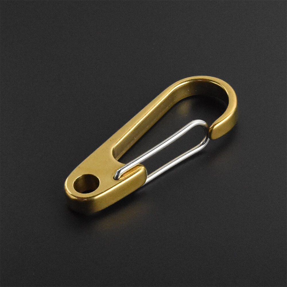 50mm Solid Brass Clasp Spring Snap Carabiner Hook Clip