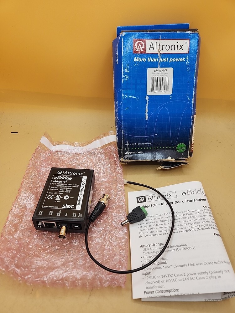 ALTRONIX eBridge1CT IP Over Coax Receiver New