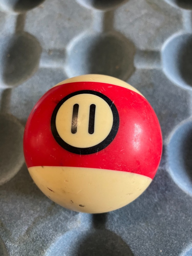 Vintage Black Ring / Circle Billiard Ball Replacement #11