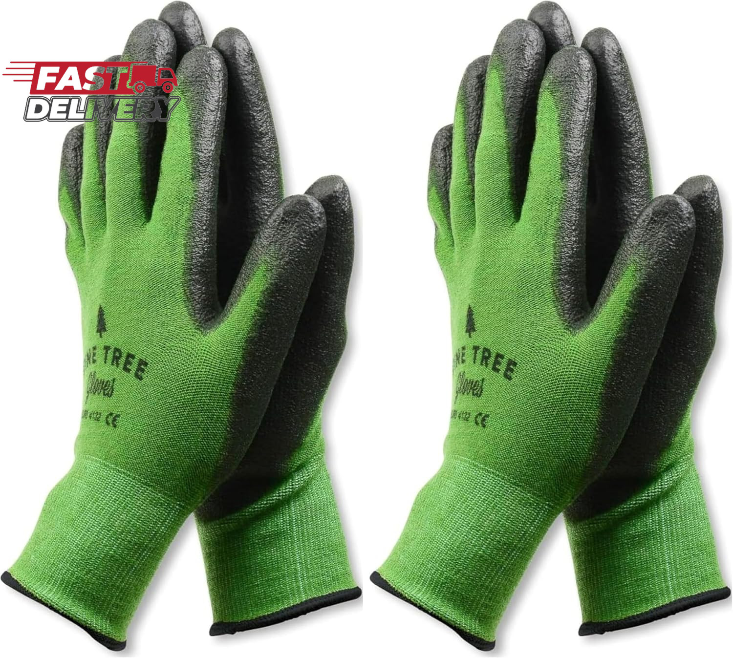 Pine Tree Tools Bamboo Gardening Gloves – Rubber Coated, Touchscreen Friendly, B