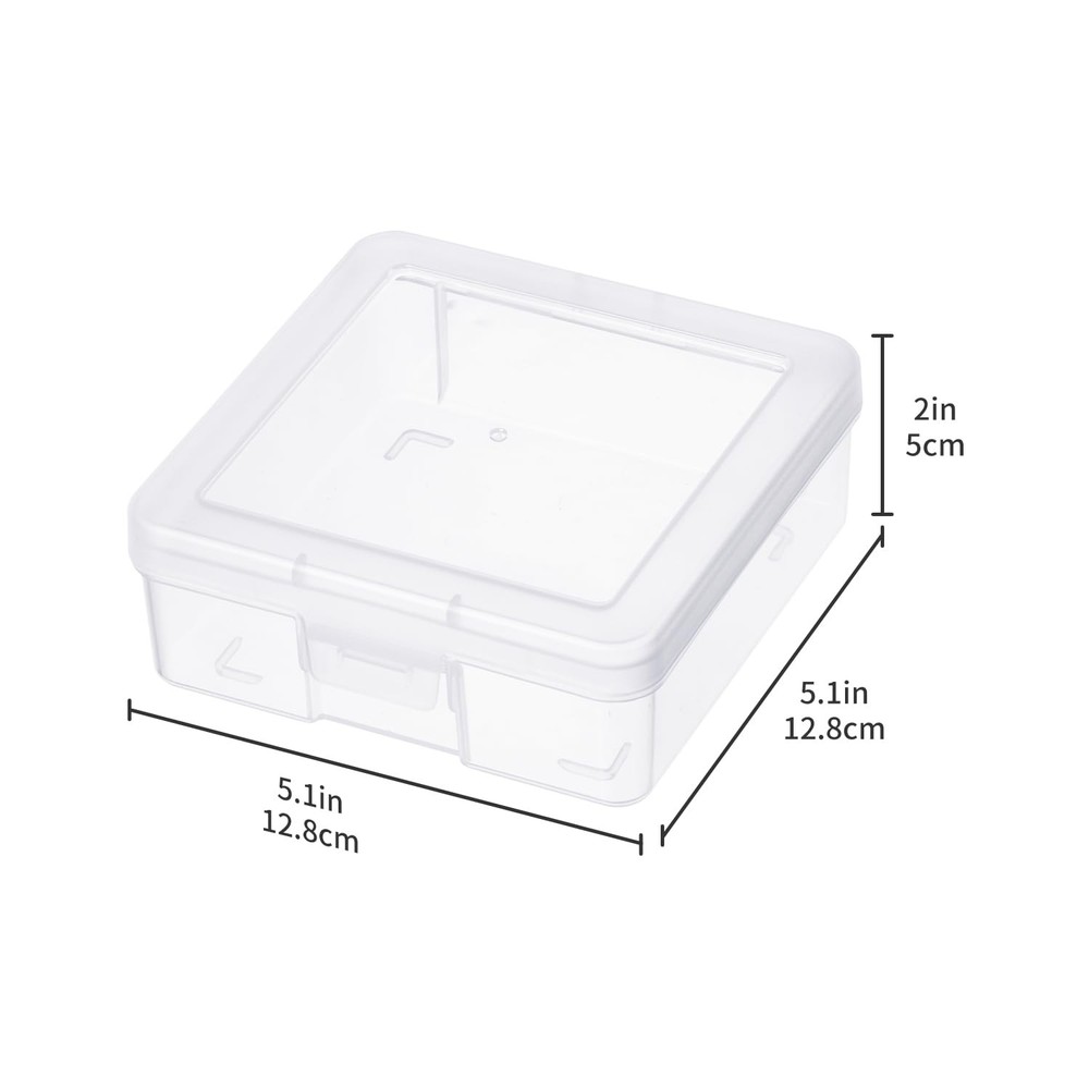 novelinks Small Plastic Storage Box Containers Small, 18 Pack -Clear