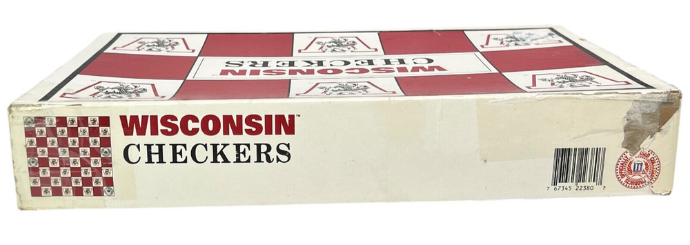 Wisconsin Checkers Game - Badgers - EUC - COMPLETE
