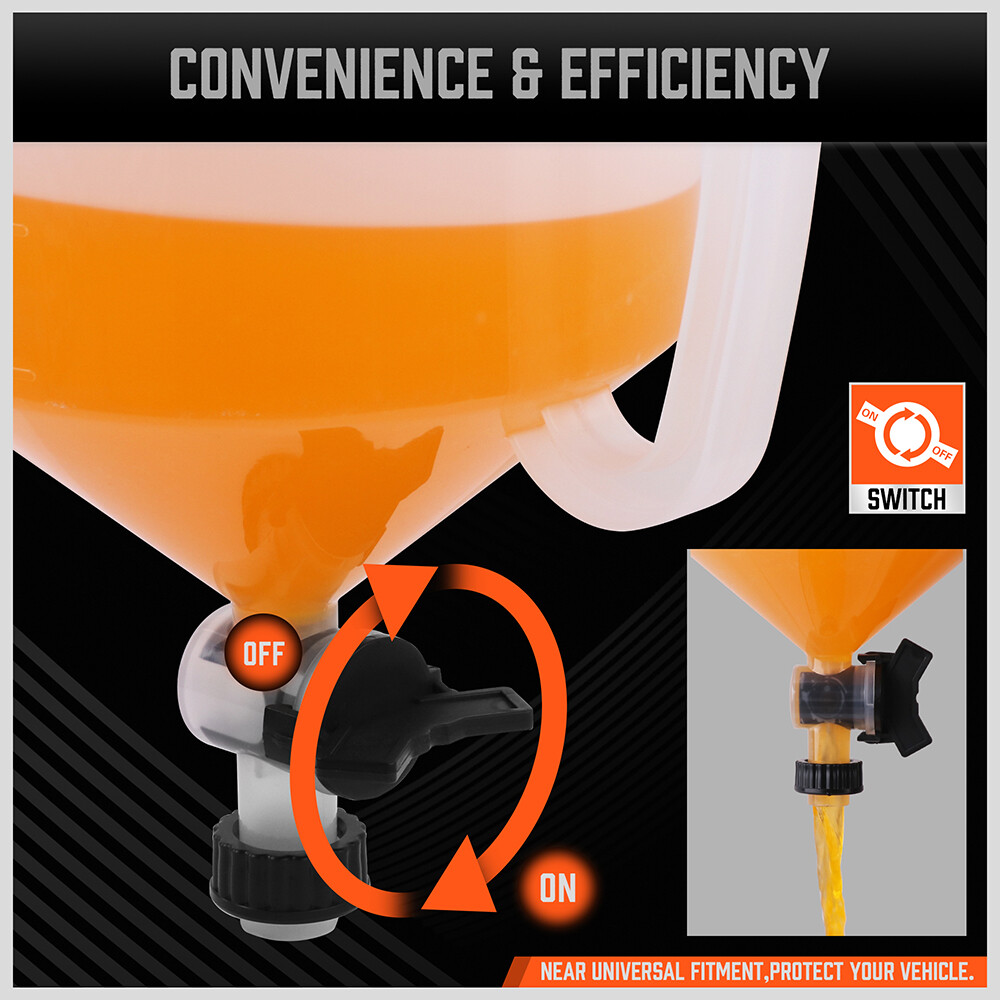No-Spill Coolant Funnel Kit Car Radiator Refill Bleeder Vehicle Auto Tool