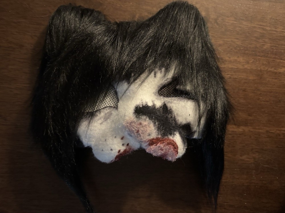 emo vampire cat therian mask. 100% handmade! READ DESCRIPTION