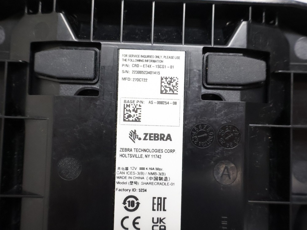 Zebra ET40AA Rugged Tablet w/ Desktop Cradle Dock & Charger BUNDLE
