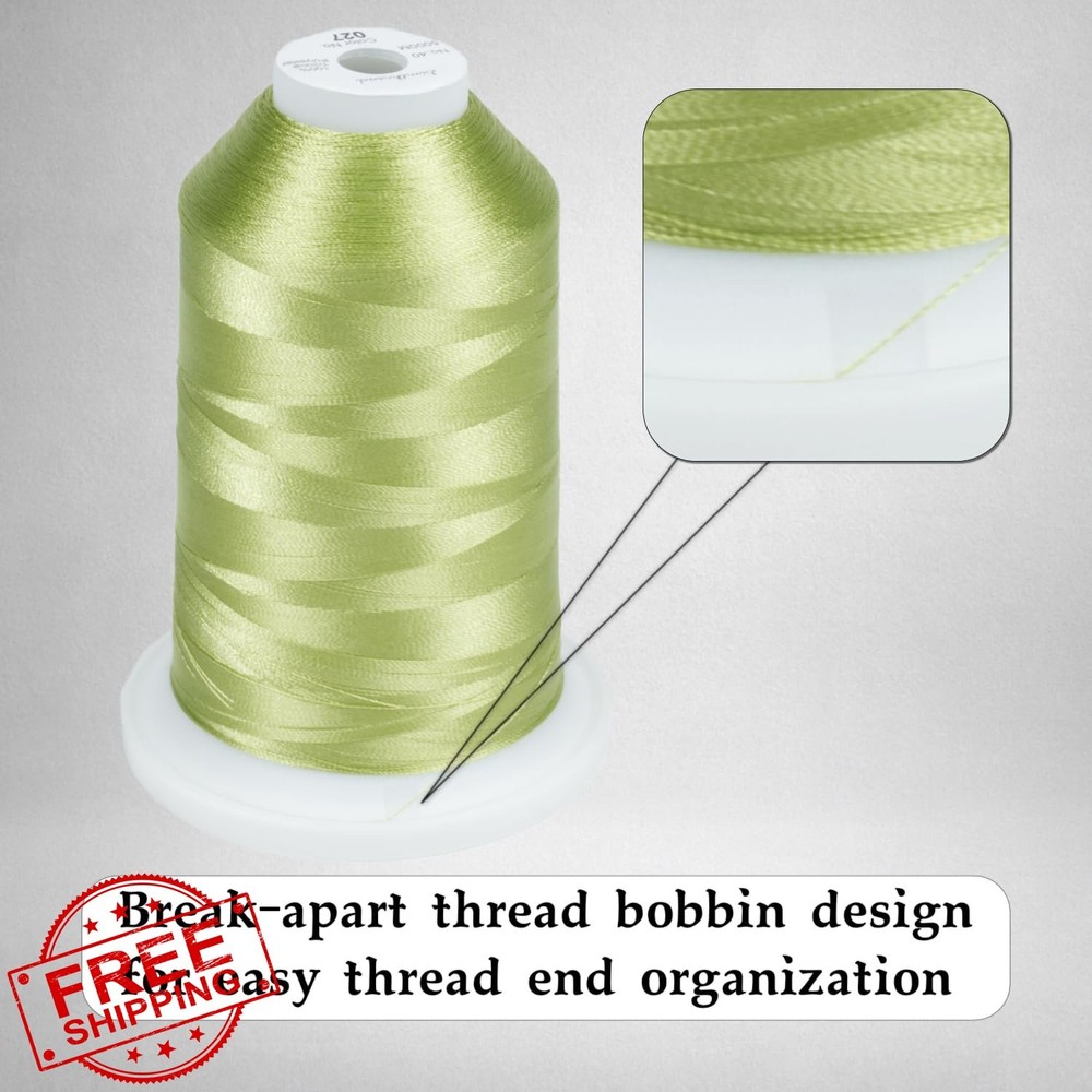Simthread Fresh Green 40wt Polyester Thread 5000M Spool
