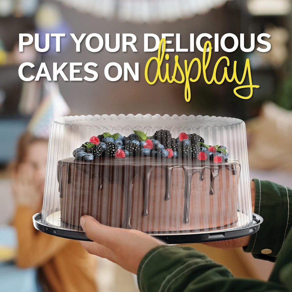 High-Dome Disposable Cake Boxes for 2-3 Layer Cakes - Durable Transport Solution
