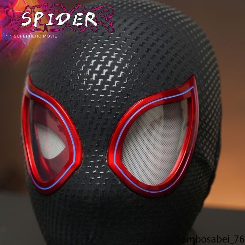 Spiderman Miles AUTO Light-up Eyes Mask Ring Remote Control Wink Gifts US Spot