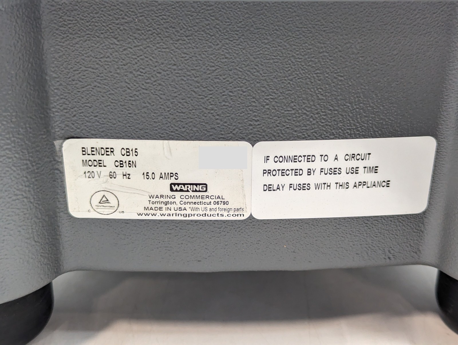 Waring CB15 Heavy Duty One Gallon 3.75HP 3-Speed Commercial Blender