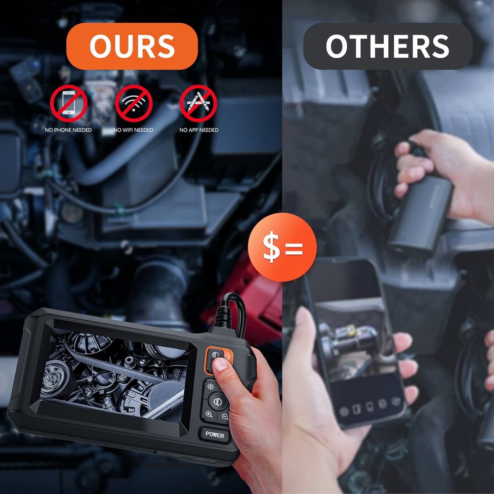 50ft Borescope Camera Multifunctional Ergonomically Designed