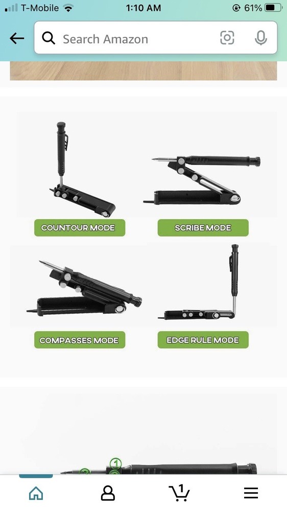 Multi-function Scribing Pencil Tool Woodworking Profile Measure Gauge Adjustable