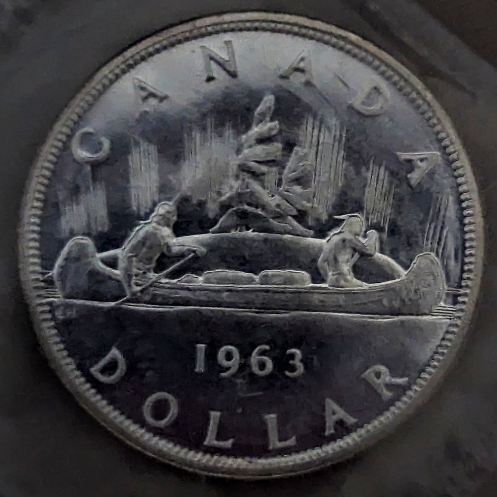 Canada 🇨🇦 Silver Dollar 1963 BU From Proof Set In Mint Cello