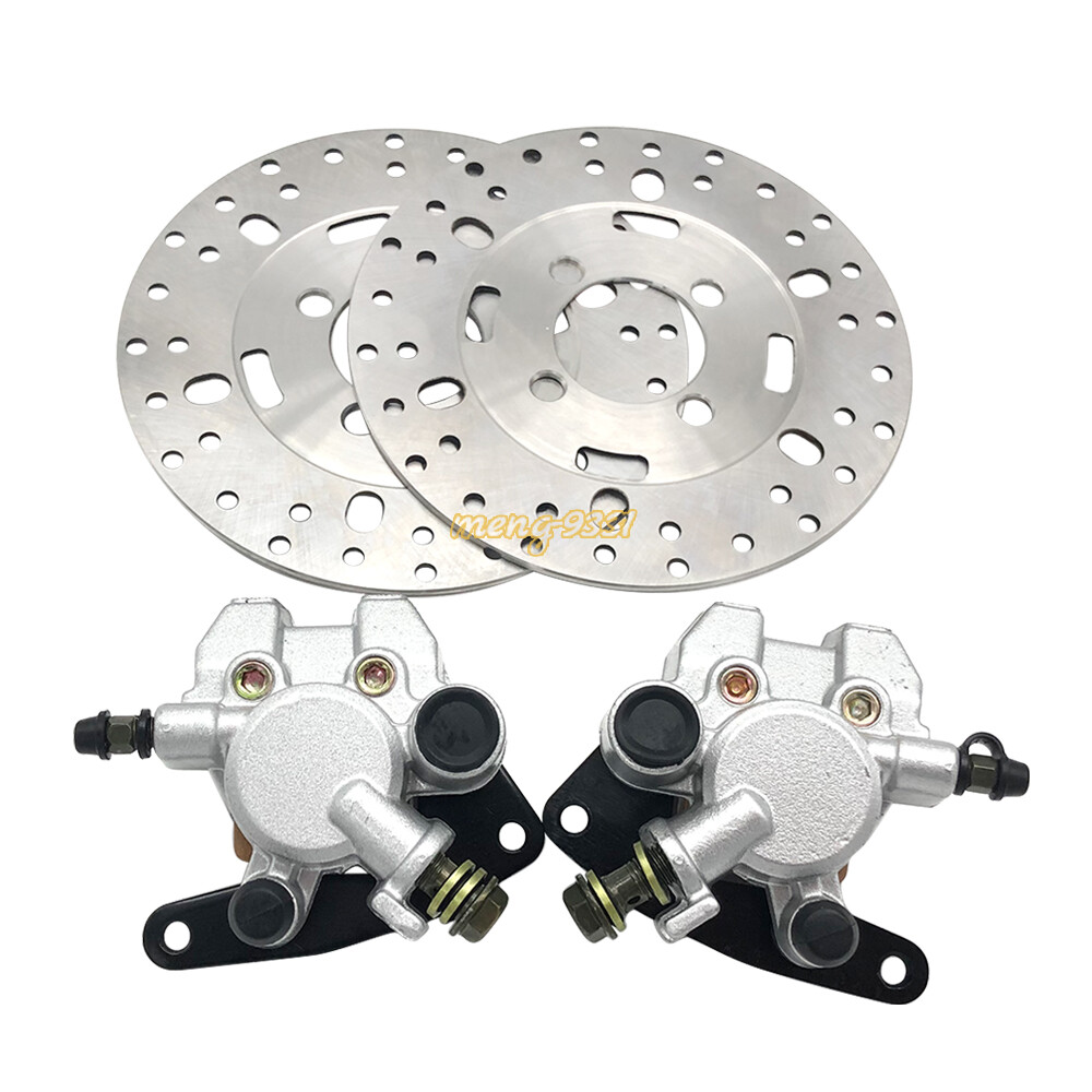Front Brake Calipers W/Pads & Disc Rotors for Yamaha Big Bear 350 400 YFM350/400
