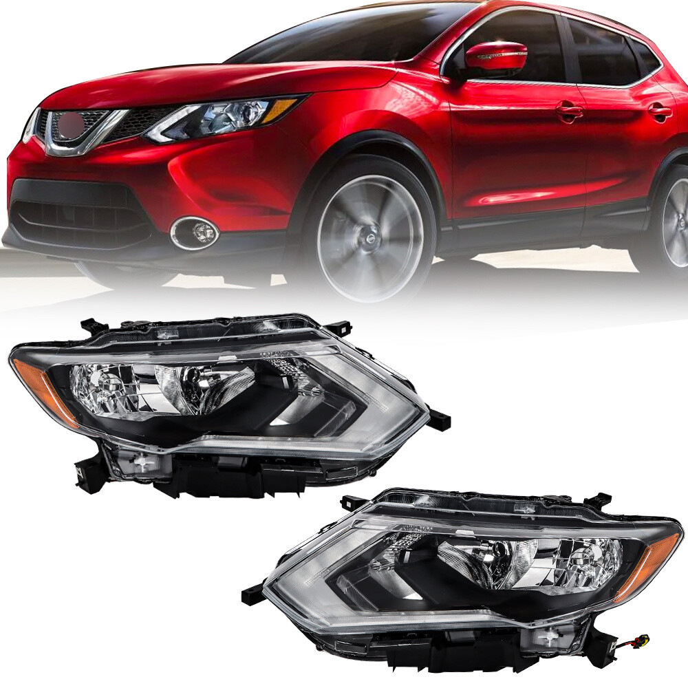 Fit For nissan Rogue 2017-19 Headlights Halogen Factory LED DRL Pair Left+Right