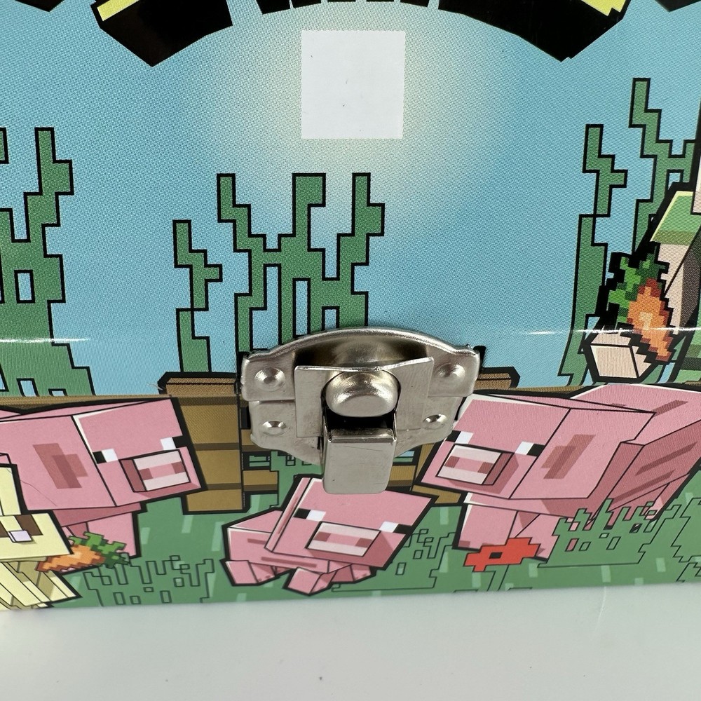 Minecraft Spring Has Spawned Tin Lunch Box Carry Case Metal Storage Kids