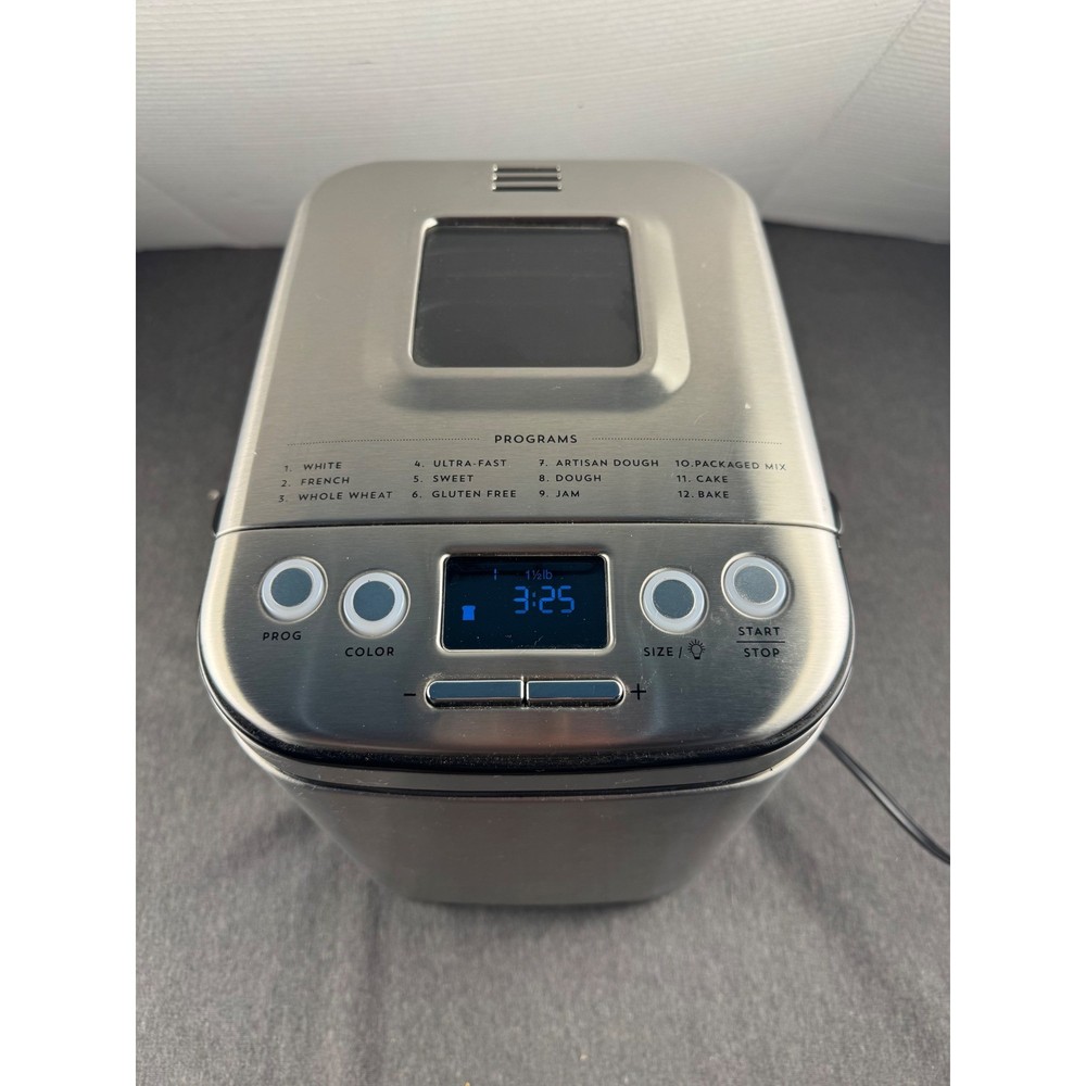 Cuisinart Compact Automatic Bread Maker Stainless Steel 12 Programs cbk-110