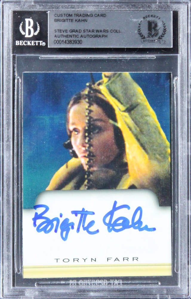 Brigitte Kahn Star Wars Authentic Signed Custom Trading Card BAS Slabbed