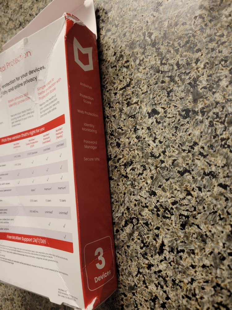 McAfee Total Protection for 3 Users Windows/Mac/Android/iOS/ChromeOS Product Key