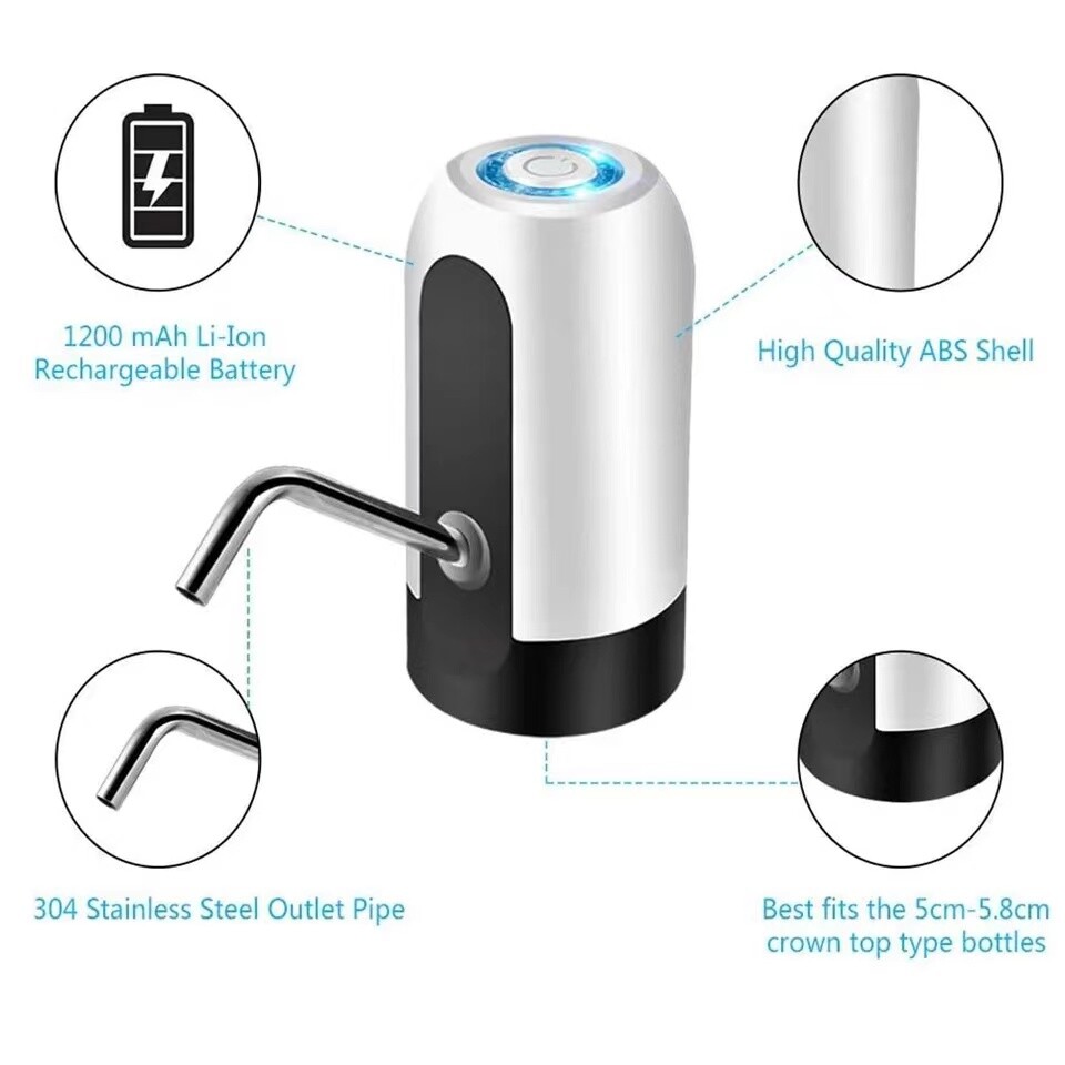 Water Bottle Switch Pump Electric Automatic Universal Dispenser 5 Gallon USB