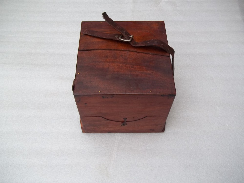 Antique Marine Chronometer Guard Case - Split Lid