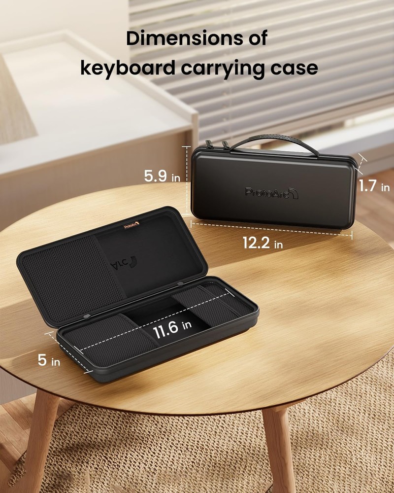 Travel Foldable Keyboard Case Hard Shell Portable Carrying Case Compatible