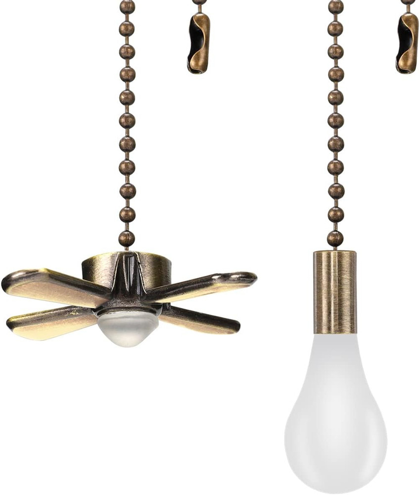Ultra Long Ceiling Fan Pull Chain Extender, Embedded with Decorative Frosted Gla