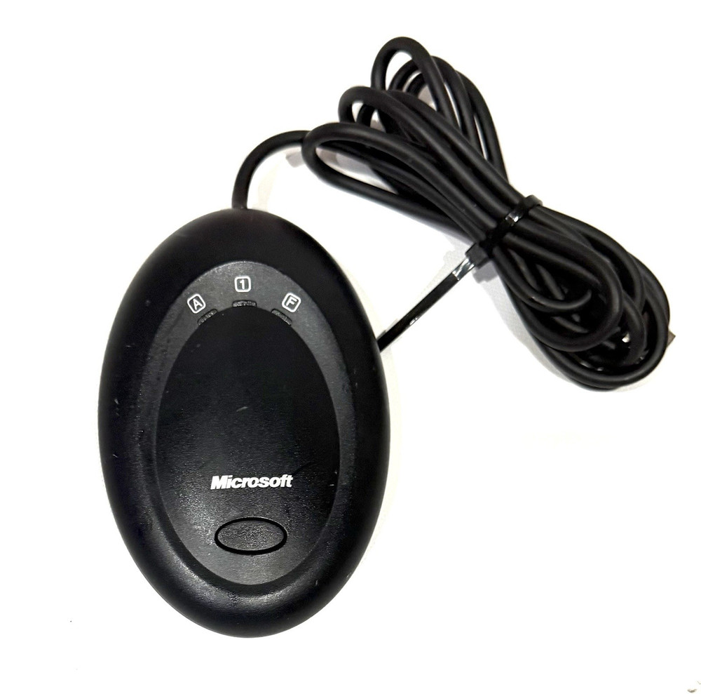 Microsoft Wireless Desktop Mouse Keyboard Receiver 3.1 Model 1028 Portable Black