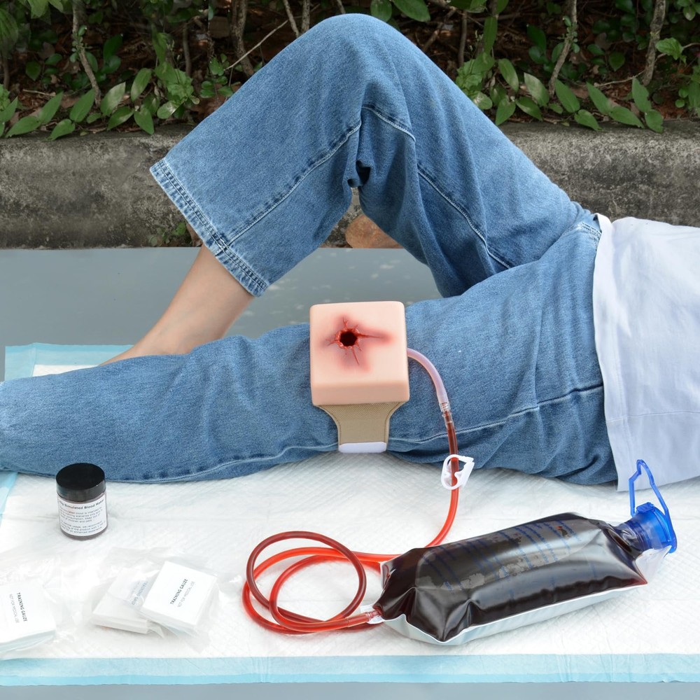 Wearable Wound Packing Task Training Kit, Bleeding Control Trainer for Milita...