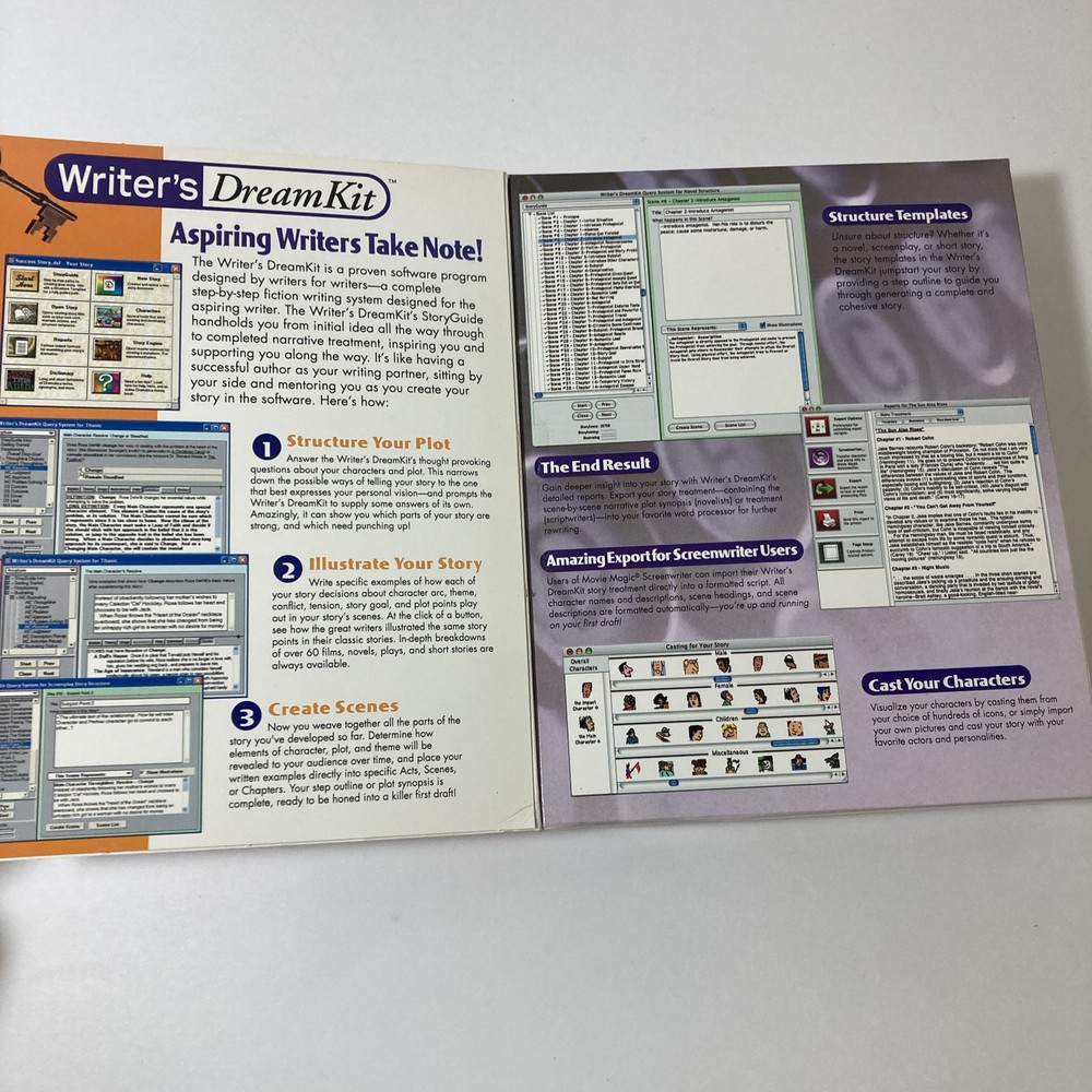 Dramatica Writers Dream Kit Version 4 Mac OS X 10.2 Windows XP Software NEW