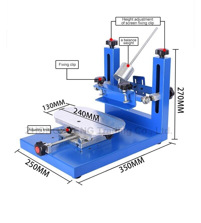 Manual Screen Printing Machine Precision Flat Screen Printing Machine 130*240mm