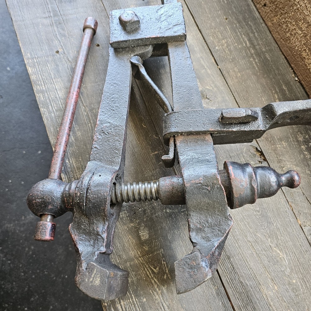 Antique Blacksmith Post Leg Vise