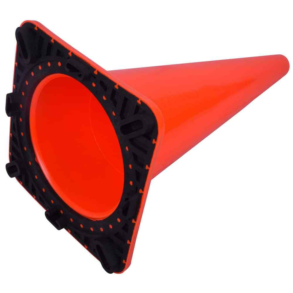 PRO-SAFE 28" High, Orange Rigid PVC Traffic Cone 14" Base Width, 7 Lb
