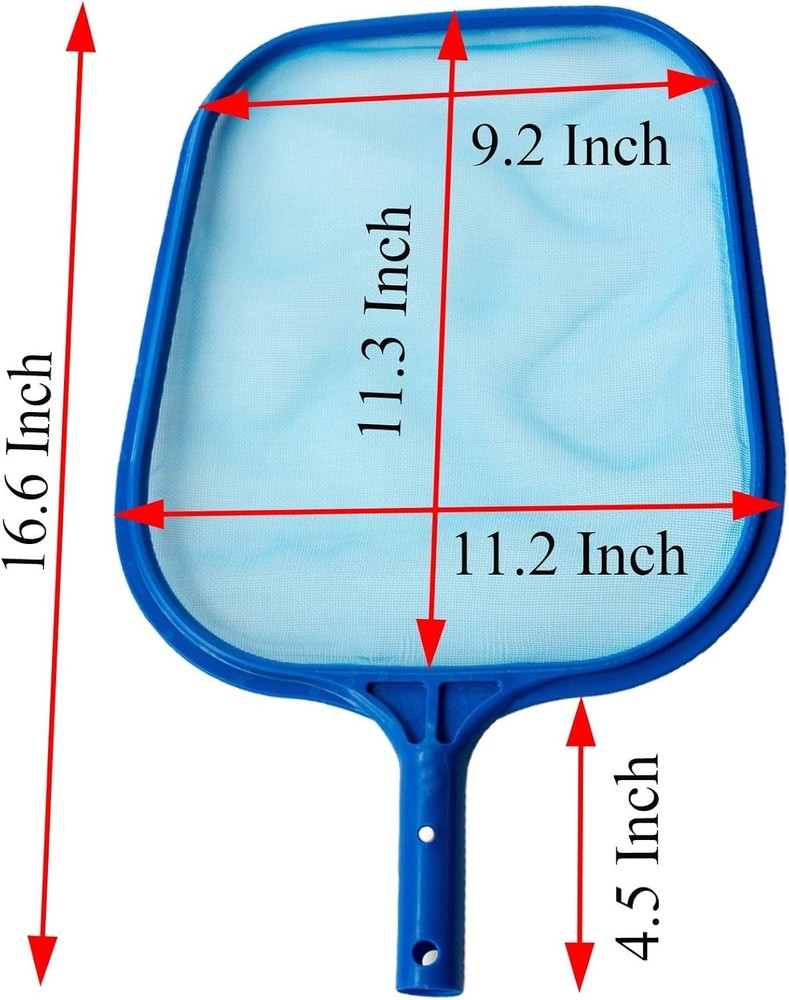 Lightweight Leaf Skimmer with Durable Plastic Frame for Effortless Pool Care
