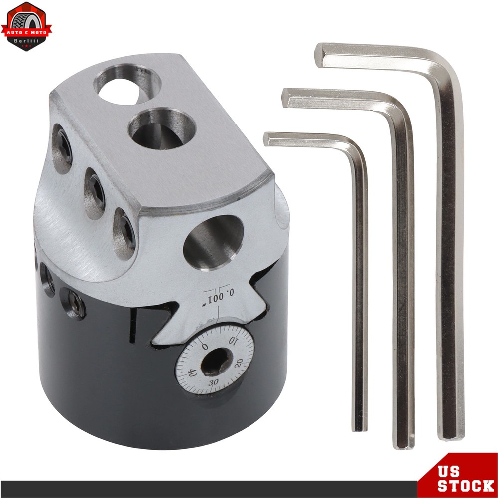 2" High Precision Threaded Boring Head 1-1/2-18" Thread Mount 1/2" Hole Size