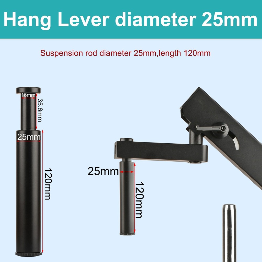 KOPPACE Microscope Folding Bracket 50mm Fixing clip Suspension rod diameter 25mm