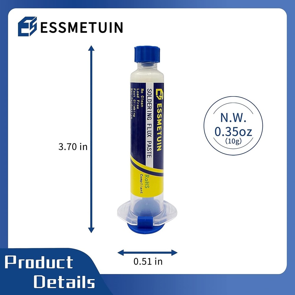 High Activity No Clean Solder Flux Paste - 10cc for Efficient Soldering Projects