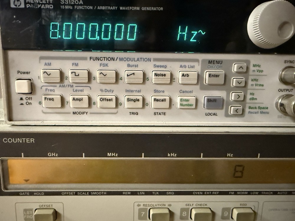 HP / Agilent 33120A 15MHz Arbitrary Waveform Generator Tested