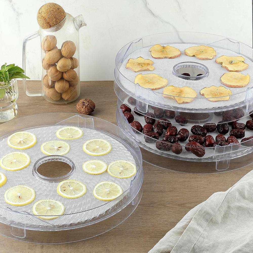 8 Pack Silicone Dehydrator Sheets, 13" round Dehydrator Tray Liners for Dehydrat