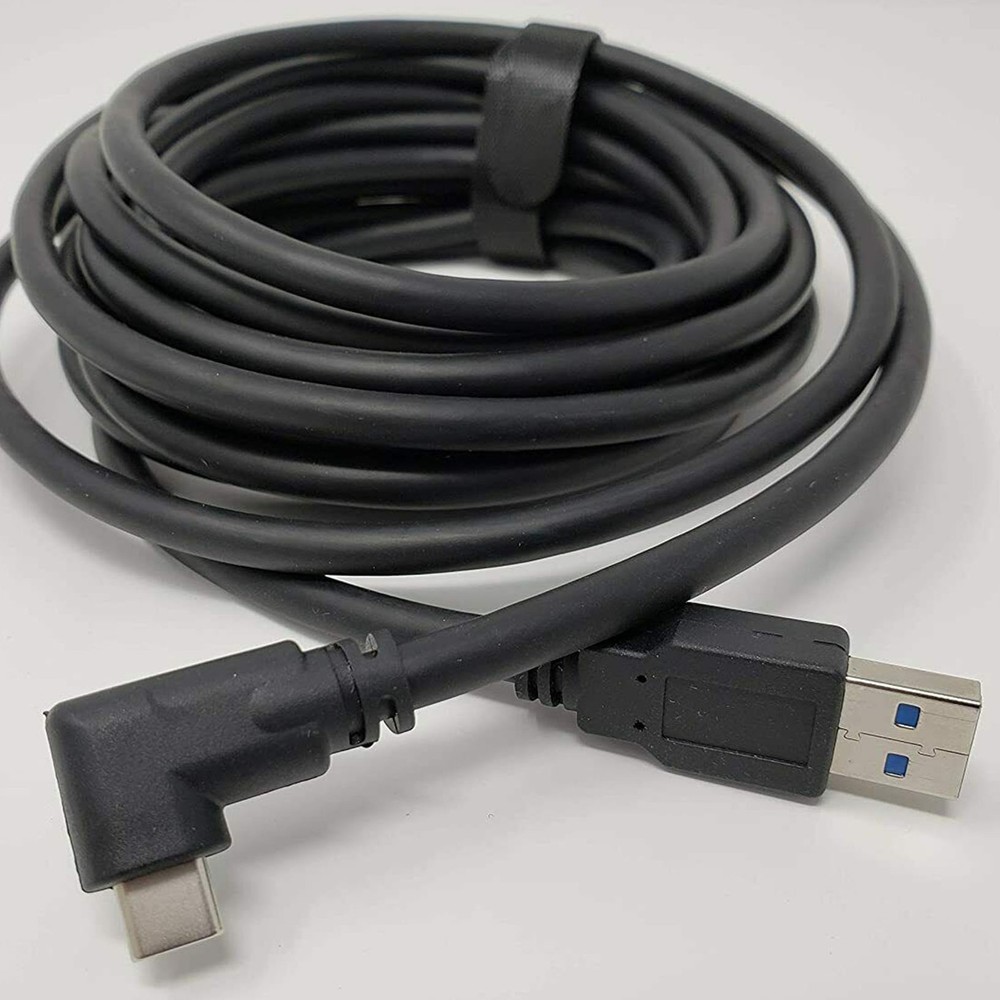 16ft/5M Link Cable for Oculus Quest 2 Type-C Right Angle to USB A Charging Cord