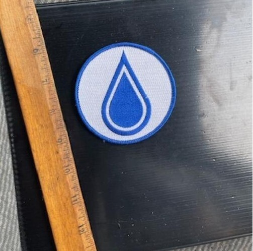 Teardrop or Raindrop Embroidered Patch (NOS)