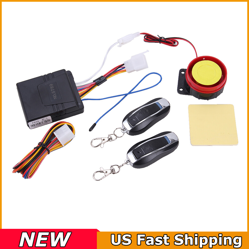 New Motorcycle Scooter ATV Security Alarm System Anti-theft Remote Control Start