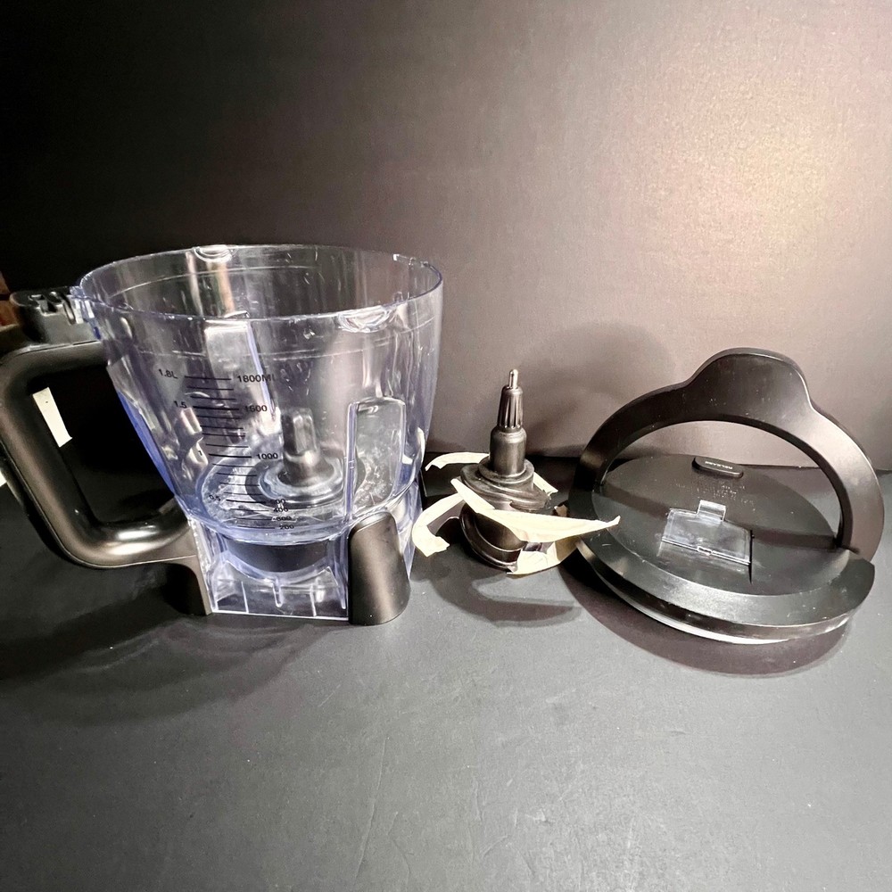 Ninja 64oz Food Processor Pitcher Lid Blade Set Black Clear Replacement