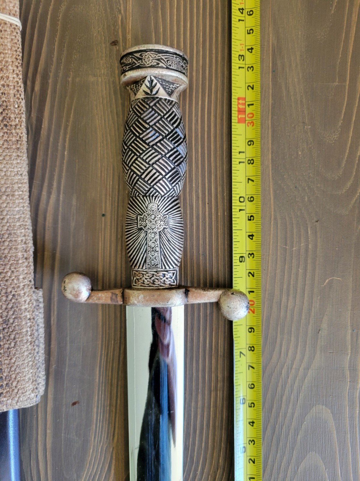 UNIQUE! Vintage Nickle Silver Dagger with Sheath & Frog! Spanish?