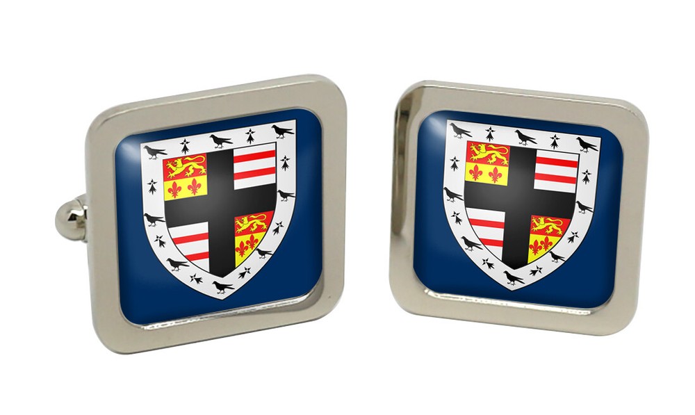 Pembrokeshire (Wales) Square Cufflink in Chrome Box