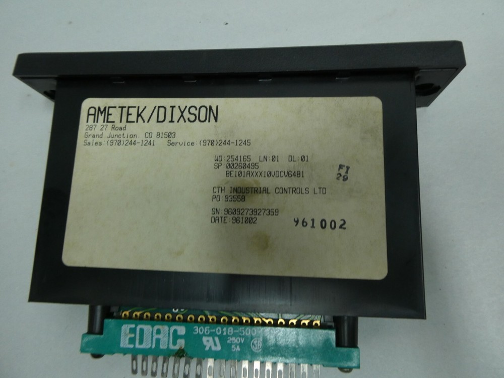 Ametek BE101AXXX10VDCV6481 Dixson Bargraph Panel Meter