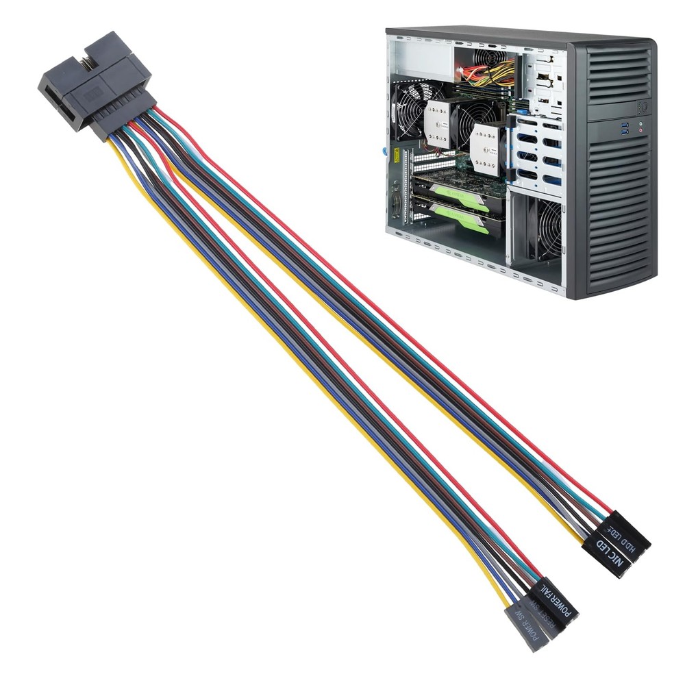 Supermicro Server Chassis Front Panel Connector Adapter Cable for Switches LED