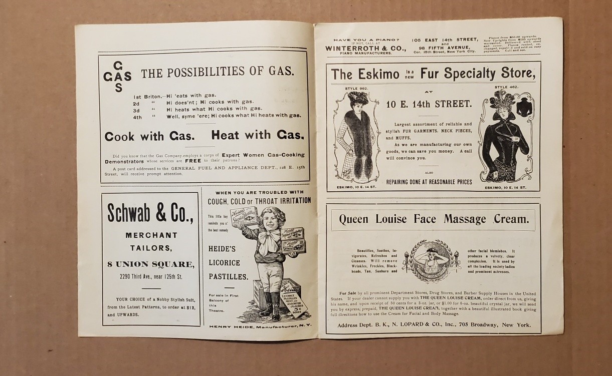 2192----1903/04 Academy of Music programs lot of 4 NYC